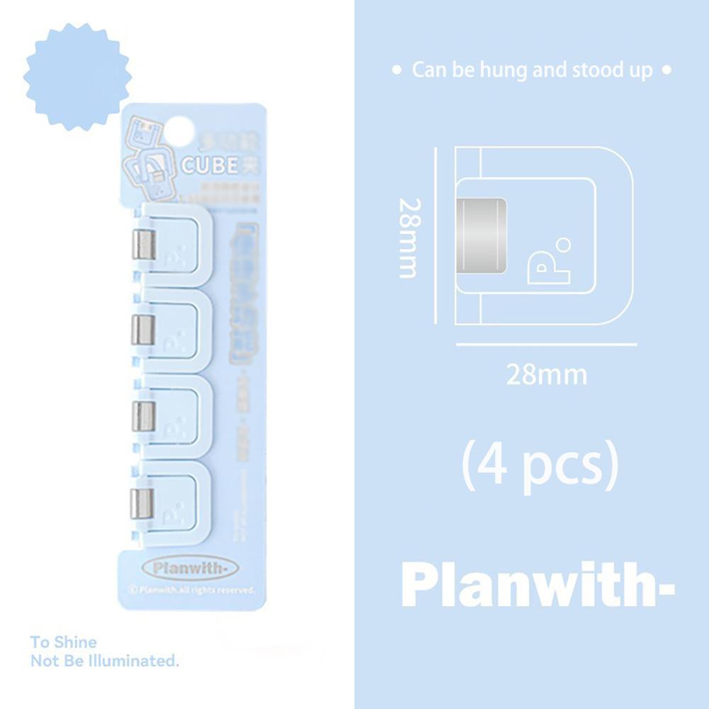 Cube shaped multifunctional student mini clip, note holder, bill holder, long tail clip, office storage