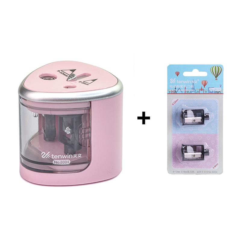 Tenwin Automatic pencil sharpener Two-hole Electric Switch Pencil Sharpener stationery Home Office School Supplies