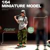 1:64 Scale Hand Painted Resin Collectible Figure Miniature Model Accessories Realistic Lounge Girl Figure Model Gift