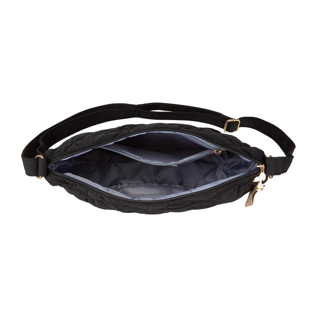 Snoopy 75th Anniversary Stylish and Light Quilted Shoulder Bag Initial Production Only Sale ends when supplies last 6087 Girls Black [Hapitas]