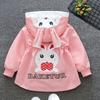 Kinderbekleidung Mädchen Frühling und Herbst Jacke Kapuze Cartoon Hase Windjacke Frühlingsmantel Jacke Strickjacke