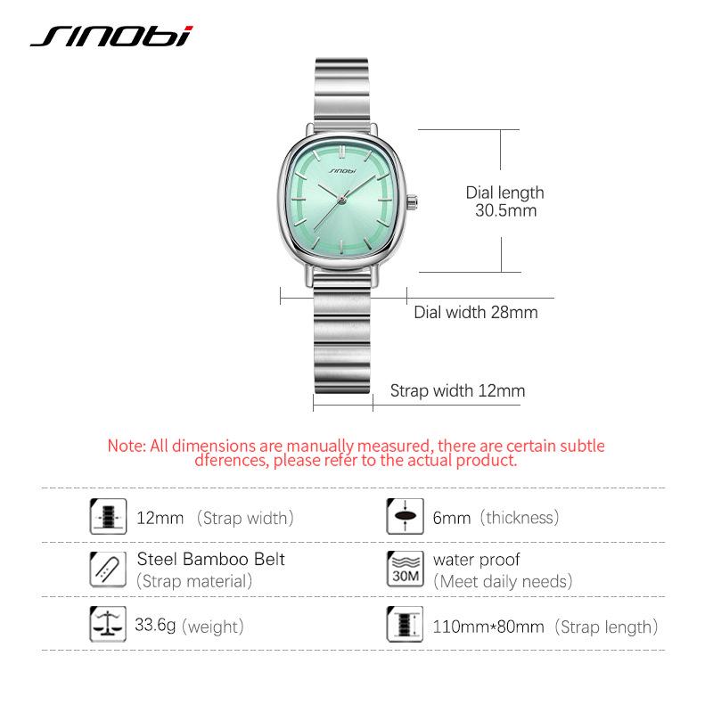 Sinobi Women's Fashionable Waterproof Quartz Steel Band Watch