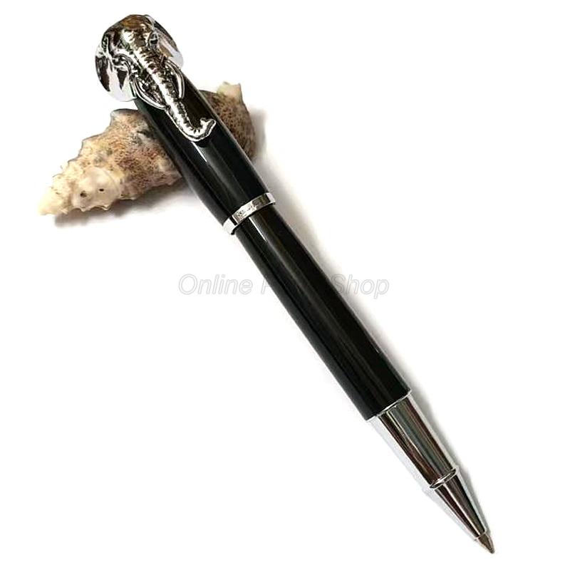 

Fuliwen Creative Roller Ball Pen Elephant Head On Cap Delicate Silver Signature Pen For Office & Home & School Signature Pen чорний