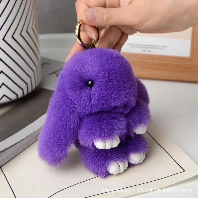 Imitation Otter Rabbit Pendant, Bag Decor, Car Keychain Charm