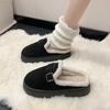 Women's Baotou Plush Slippers Padded Warm Winter Thick Bottom Heightened Home Slippers Casual Walking Indoor Shoes Snow Cotton Slippers