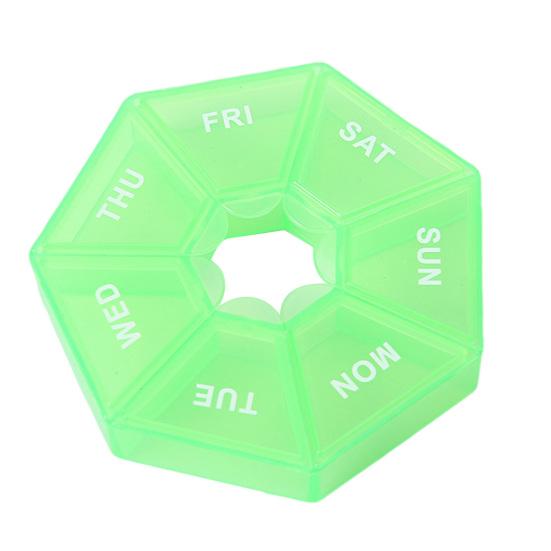 Weekly Pill Organizer with 7 Compartments Portable Travel Pill Case Once Daily Medication Dispenser Capsule Pill Management Storage Box