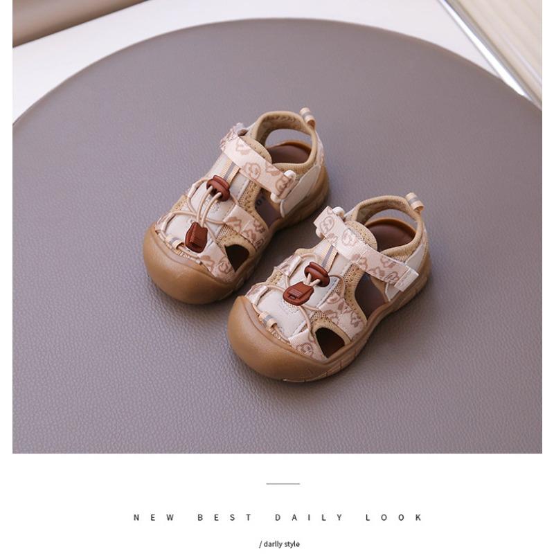 Summer children's creek sandals single mesh boys' sports sandals hollow fashion girls' bag head shoes non-slip soft sole