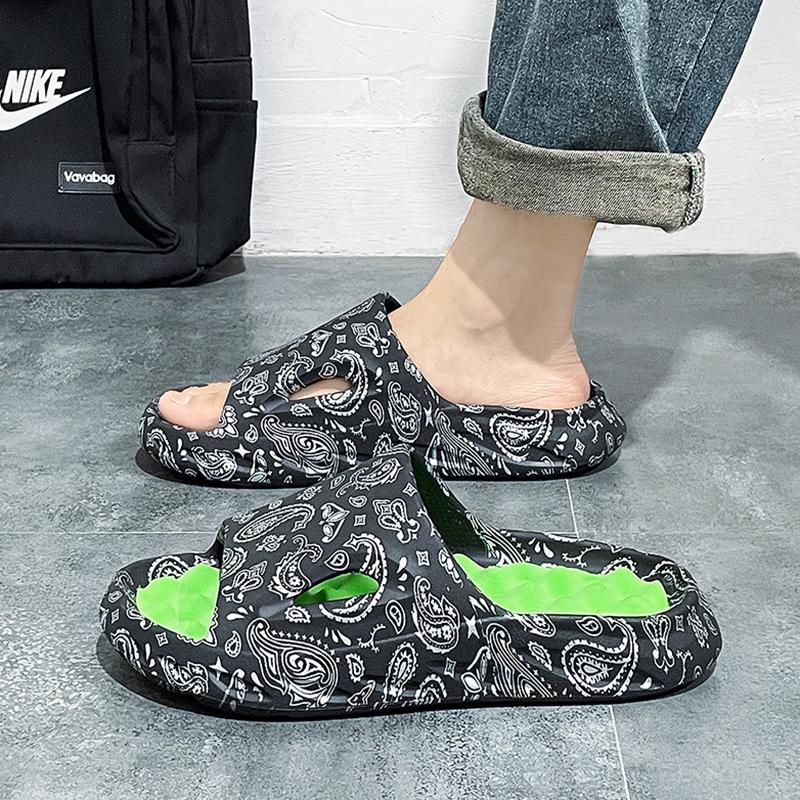 Summer New Men's Women's Light Platform Massage Slippers Unisex Couple Sandals Beach Casual Slides Shoes Soft Sole Flip-flops