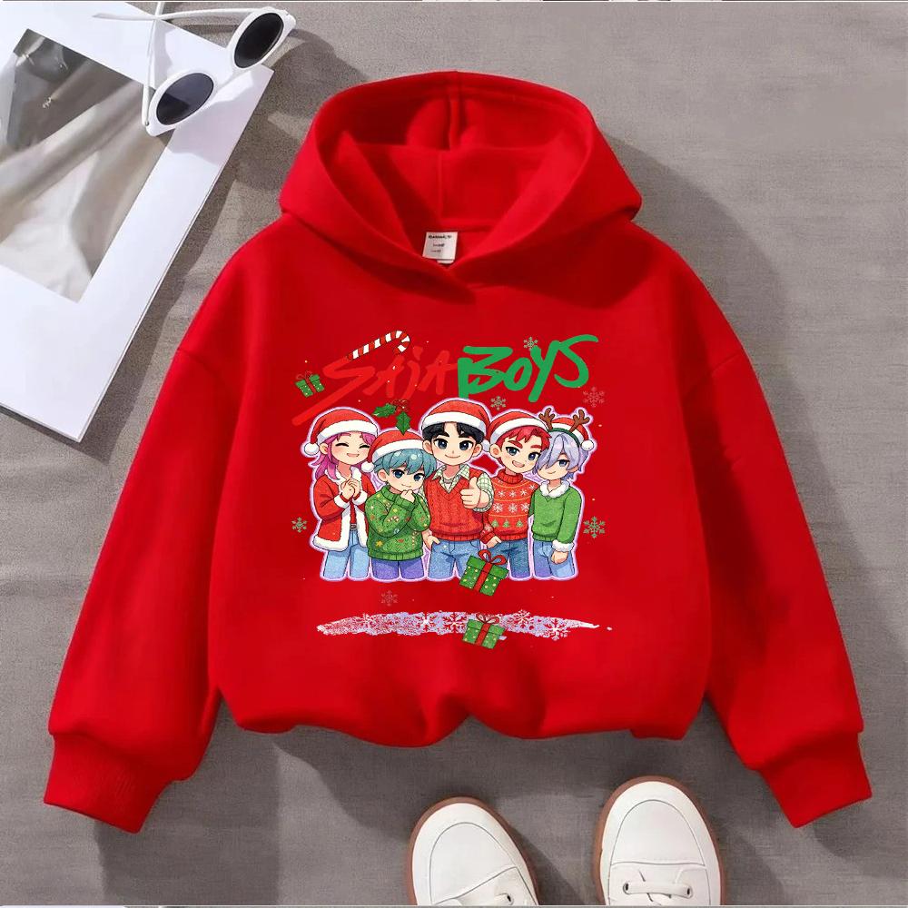 Cute SAJA Boys Christmas Sweatshirt for Kids Festive Holiday Pullover with Adorable Xmas Design
