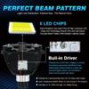 2.5 Inch Bi Led Projector Lens Led Light H4 H7 9005 9006 Car Headlight Bulb High Low Beam 6000K 100W 40000LM Turbo Tuning,2pcs.
