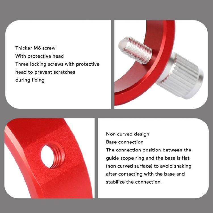 Telescope Accessory for Astrophotography Guiding Scope Rings Set for Telescope Tube Diameter or Finders 20mm to 40mm