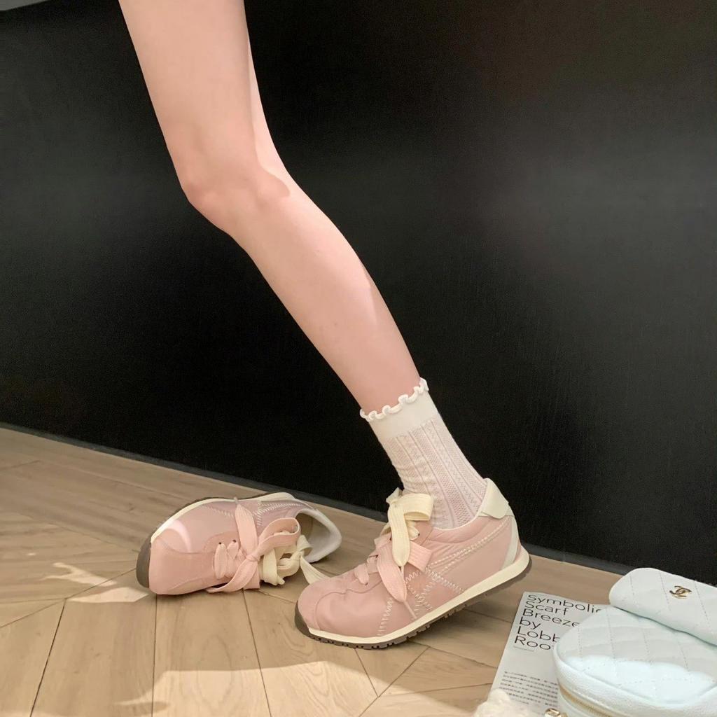 Sheepskin version~ Ballet versatile leather platform German training shoes women's versatile casual sports board shoes straps Forrest Gump shoes