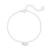 Cui Yan S925 Sterling Silver Korean Fish Round Diamond Bracelet – Women's Stackable Plain Silver Jewelry, Best Friend Gift.