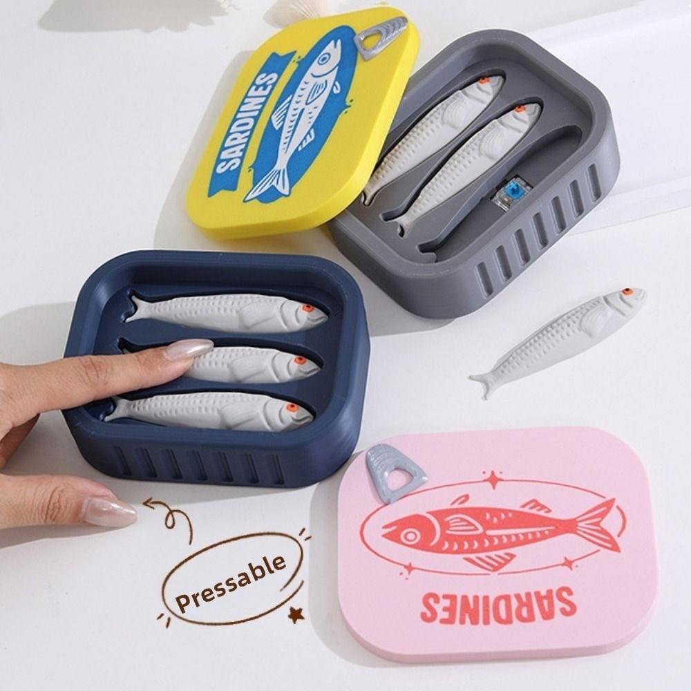 3D Printed Sardine Tin Decompression Toy Cute Stress Relief Fidget Toy Travel Use