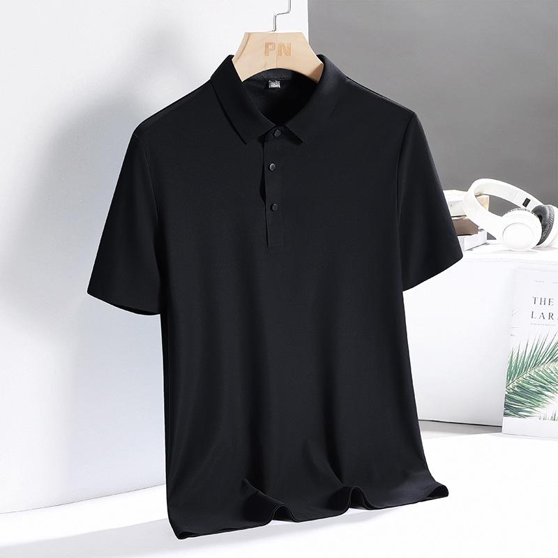 Herren 2024 Ice Silk Seamless Poloshirt - Kurzarm-Business-T-Shirt