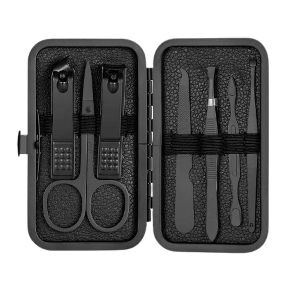 

7/10/18 шт. Классический черный маникюрный набор для рук, ног, лица, аксессуары из нержавеющей стали, все черные кусачки для ногтей 7PCS чёрный