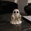 Spooky Cute Home Decor Halloween Ghost Figurine, Funny Middle Finger Statue, Table Decorations, Cartoon Modern Resin Holiday Desktop Ornament