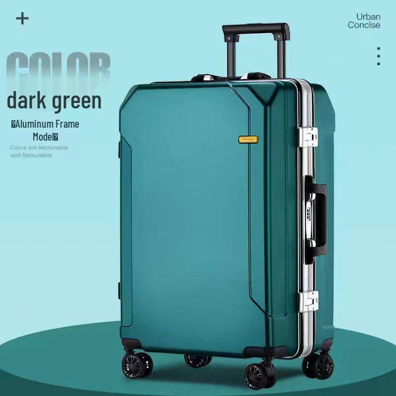 2025 Durable Large-Capacity Leather Travel Suitcase with Silent Wheels, Password Lock, USB Charging, UniSex