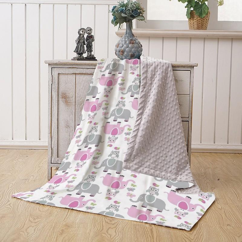 Soft Double-Layer Baby Blanket A-Grade Digital Print Cotton Feel Toddler Comfort Infants 1-3 Years