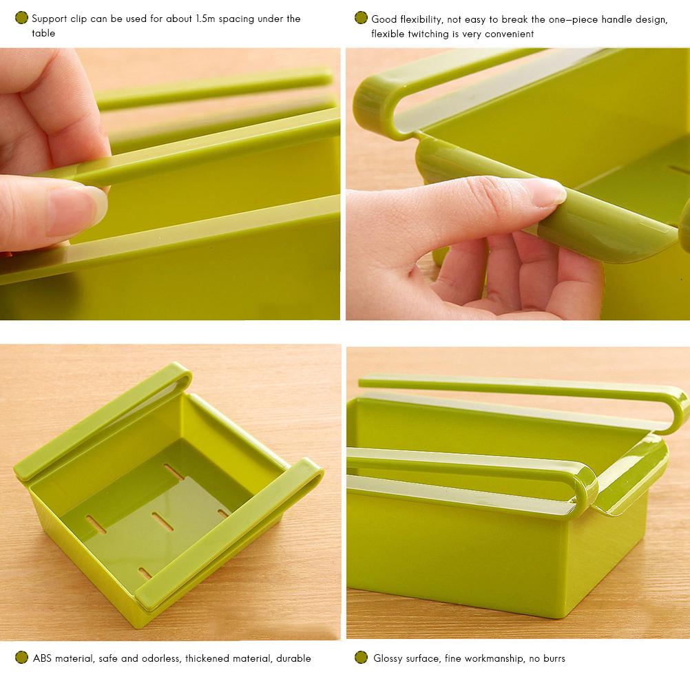 Slide Kitchen Fridge Freezer Space Saver Organizer Kitchen Slide Storage Rack Shelf Holder Drawer