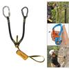 Professional Safety Lanyard with Caraniner, Shock Absorbing Harness for Rock/Tree Climbing,