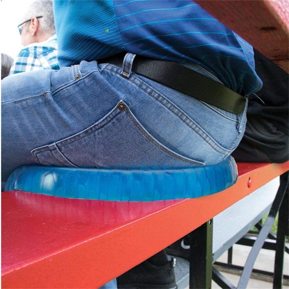 1X Elastic Seater Cushion Pad Silicone Honeycomb Design Pressure Point Massager