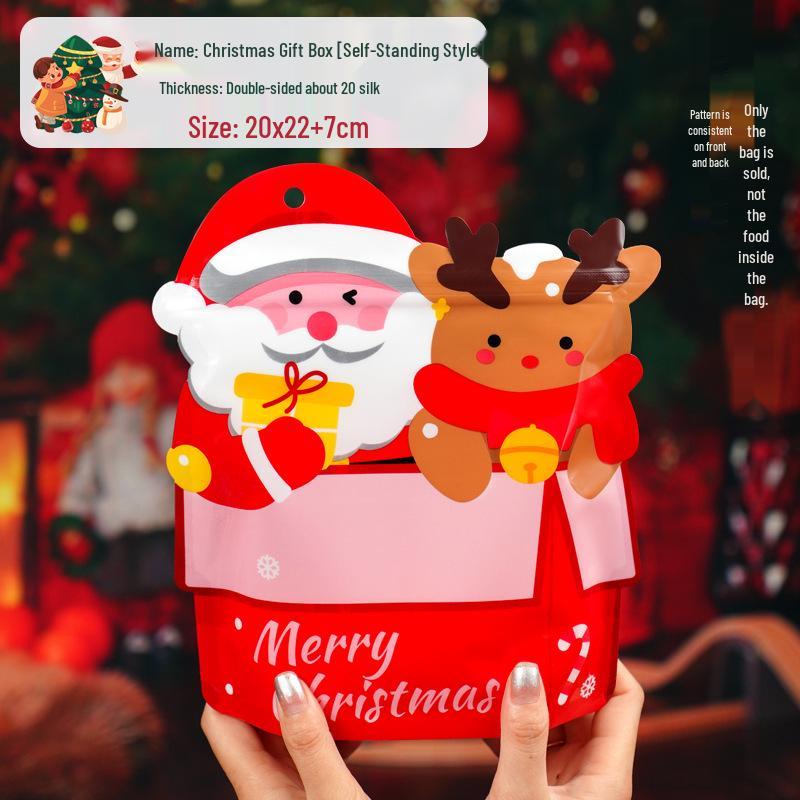 Festive Red Sock Candy Gift Bags: Christmas Self-Sealing Holiday Decoration