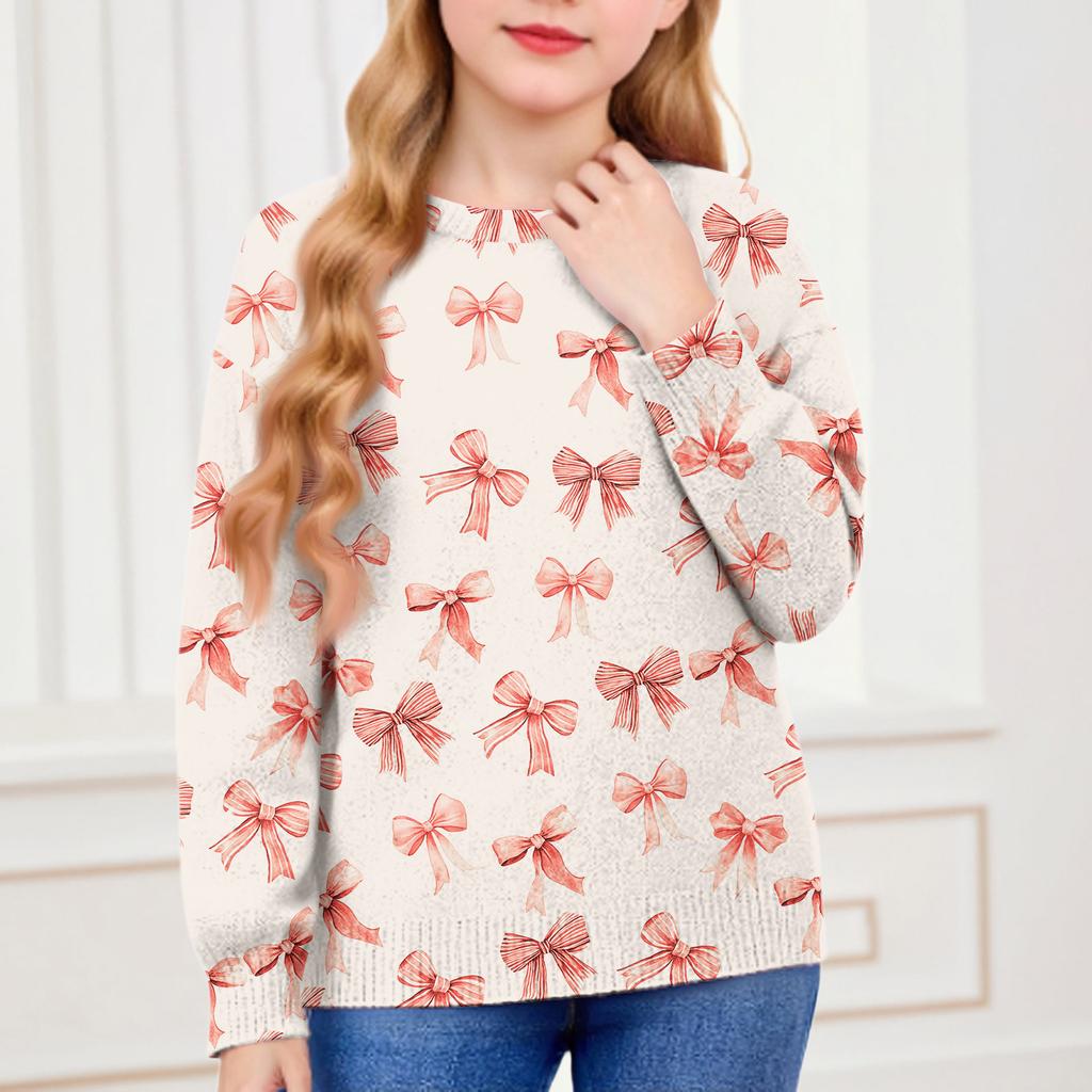 Sweatshirts For Children Boys And Girls Knit Sweater Cute Shirt Fall Crewneck Pullover Tops