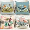 Fashion C-CCountry Flower Bicycle Cushion Cover Comfortable Reversible Pillow Cover Ideal for Car Sofa Bedroom & Beyond