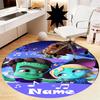 Custom Name Super Monsters Printed Round Rug Carpet Chair Rug Area Rug Entryway Doormats,for Office Chair Living Room Bedroom Kitchen Room.