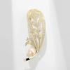 Rhinestone Four-Leaf Brooch