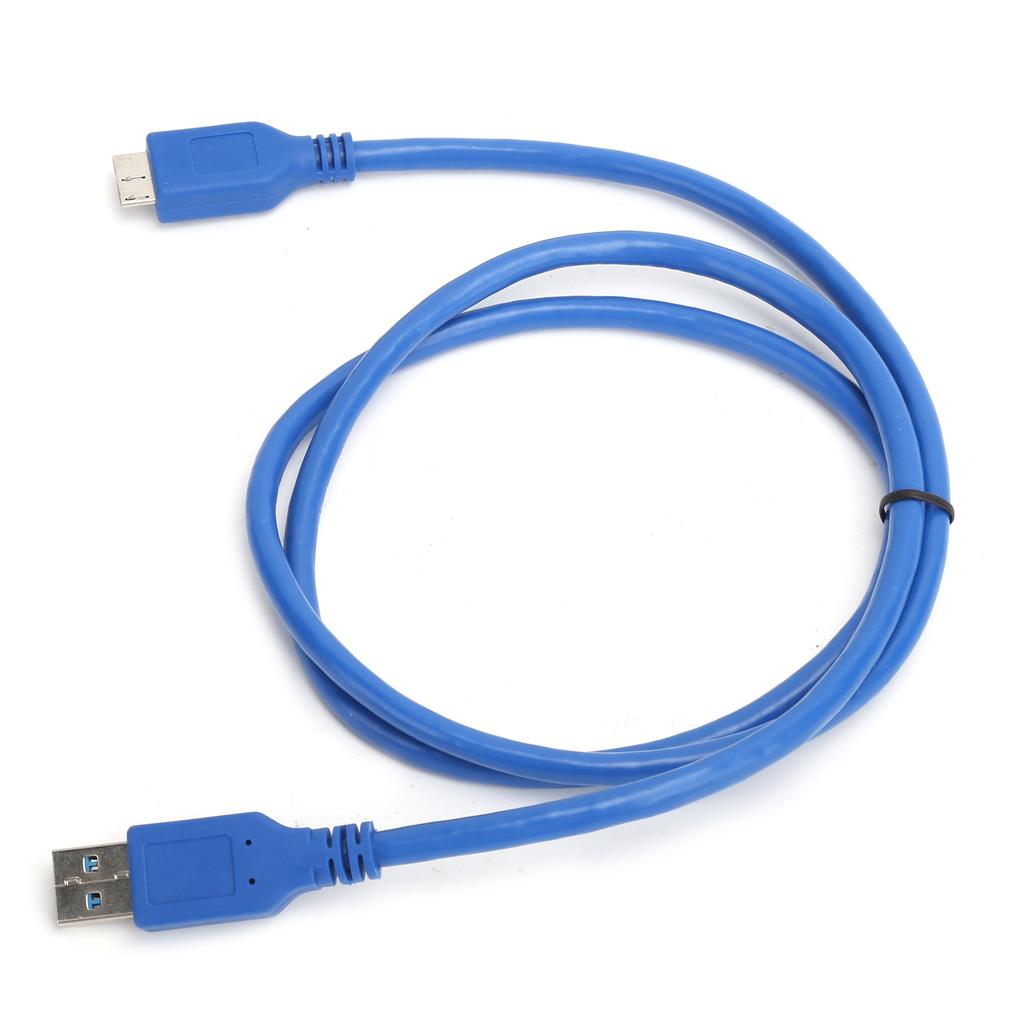 USBA to MicroB Cable USB3.0 External Hard Drive 5Gbps Transmission Adapter Cord Blue(1 Meter )
