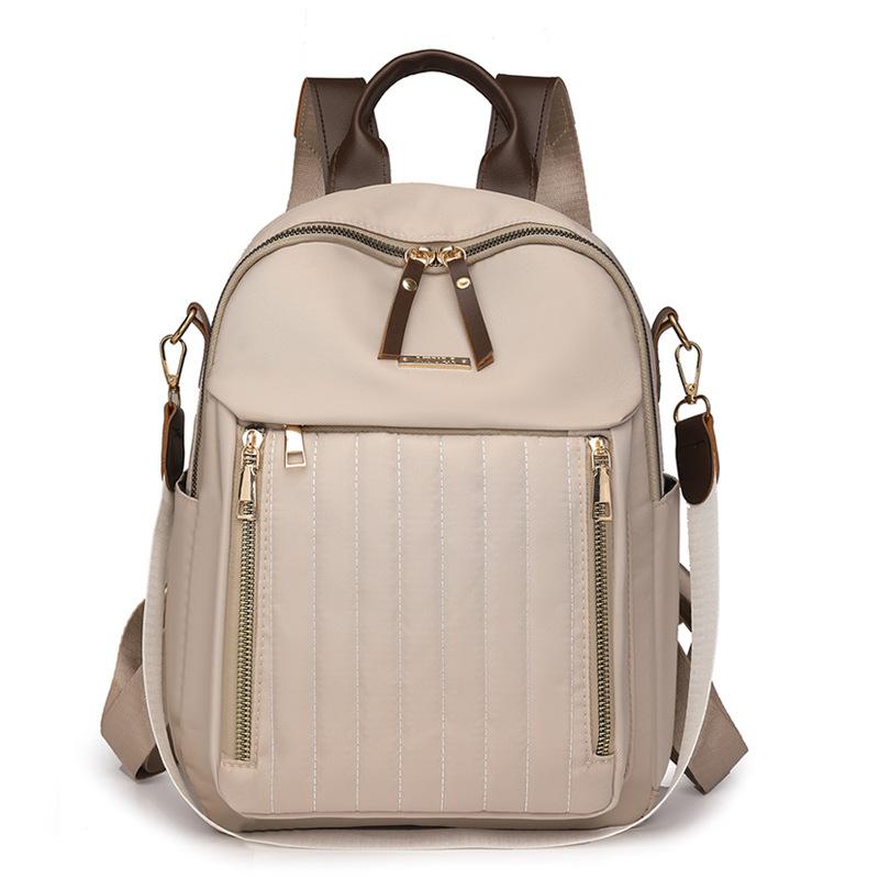 Rhombus embroidered thread backpack women s new Korean version versatile women s backpack large capacity anti-splashing travel backpack