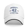 Unisex Women Dont Panic  The Answer To Life The Universe And Everything Douglas Adams Hats Trendy Baseball Cap Casual Headewear