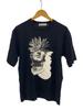 UNDERCOVER T Shirt 3 Cotton BLK Printed FLOWER FACE TEE Unisex T-Shirt