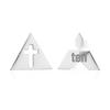 Korean Style Geometric Triangle Hollow Flower Ear Cuff Earrings for Women