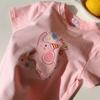 Casual T-shirt met Korte Mouwen voor Meisjes - Zomer Kinder Schattig Katoenen Top met Ronde Hals