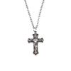 Ornate Cross Pendant Necklace Gothic Religious Christian Statement Jewelry 45cm or 70cm Long Chain