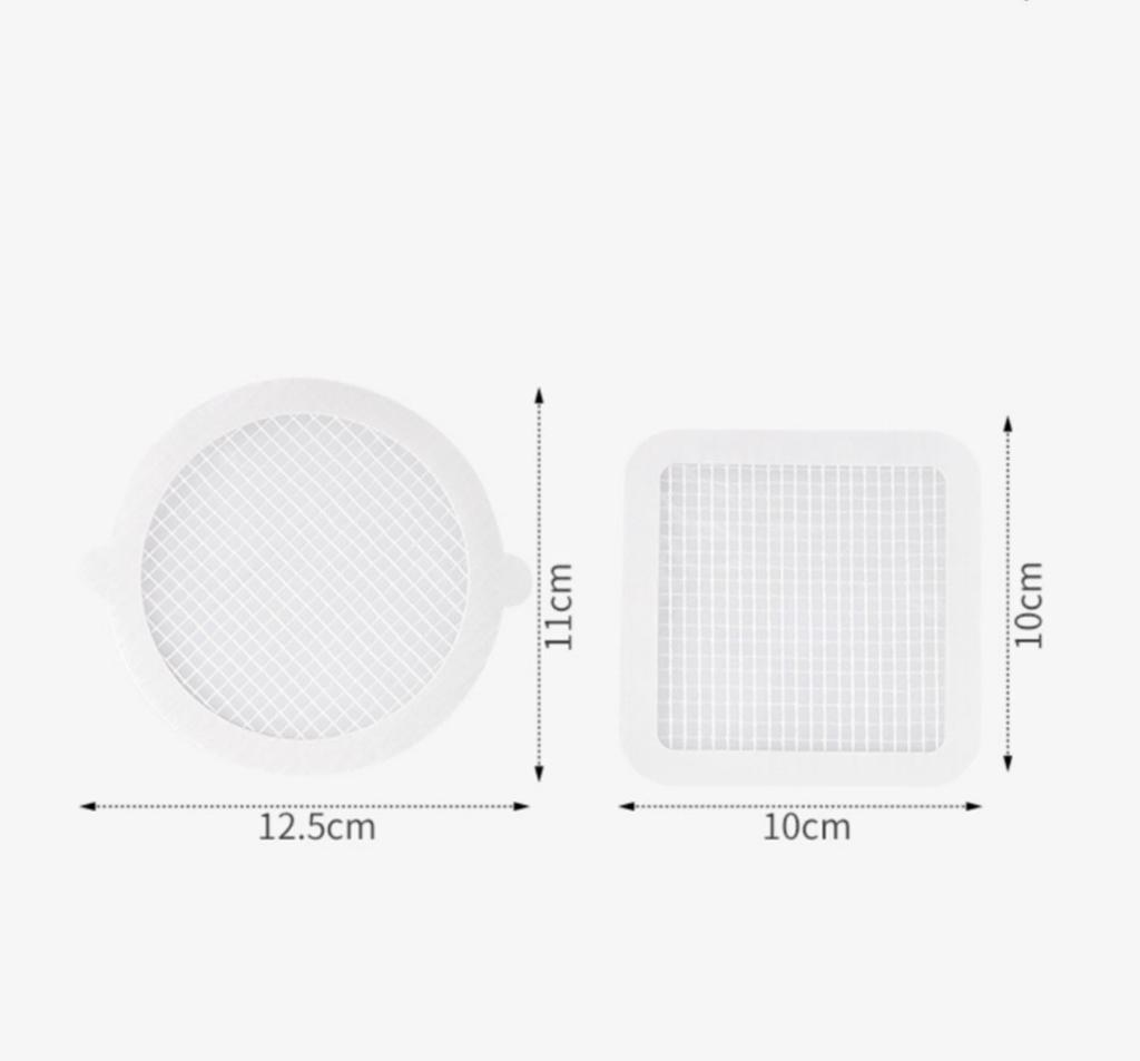 6 buc Autocolant plasă filtru anti-înfundare pentru scurgere podea, dop colector păr, capac scurgere duș, dop chiuvetă bucătărie baie