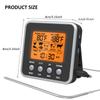 Orange Bakgrundsbelyst LCD digital mattemperaturmätare Tillagningskötttermometer med temperatursond,