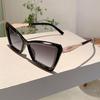 Fashion Cat Eye Women's Sunglasses Oversize Decoration Gradient Shades Outdoor Design Sun Glasses for Travelling Driving