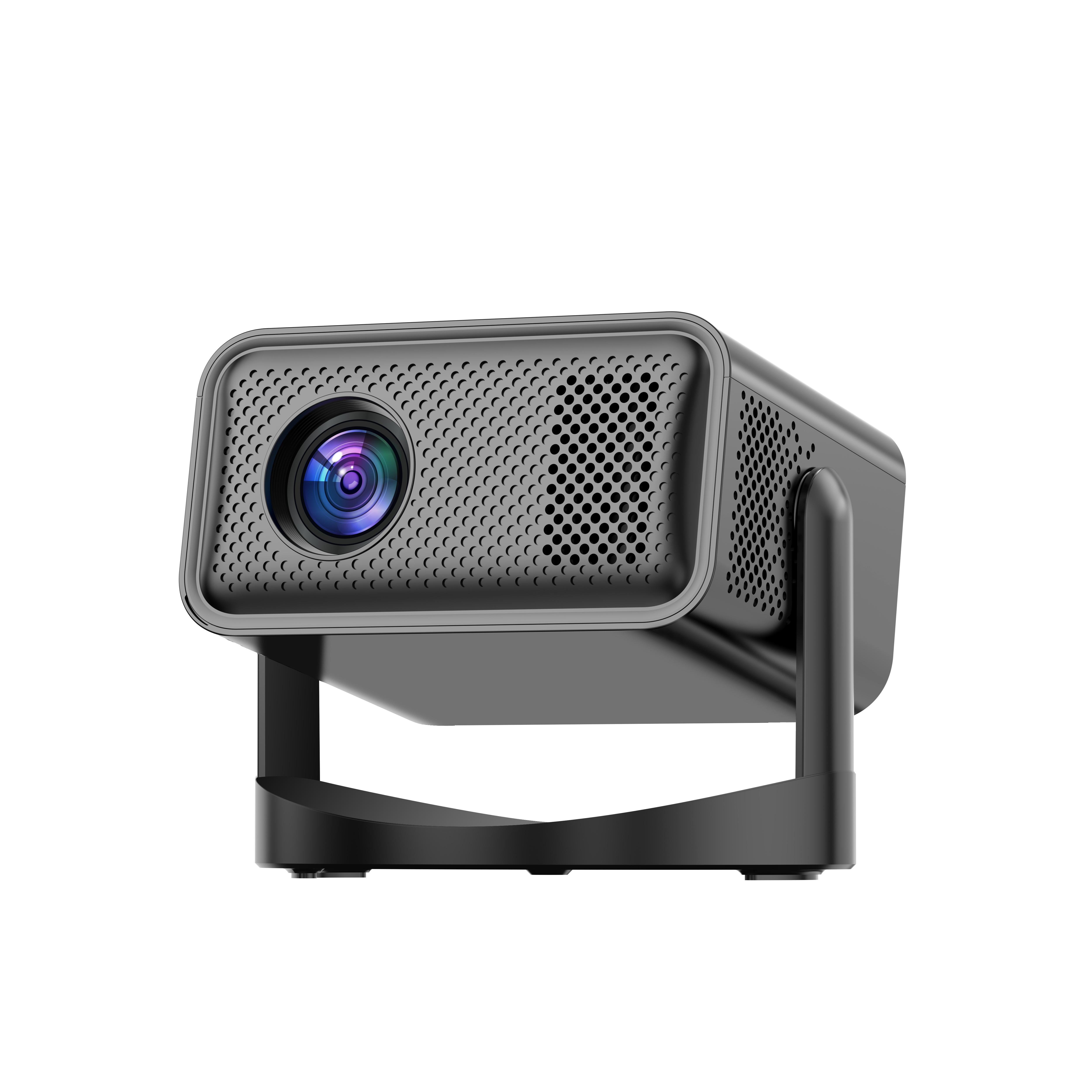 

Домашній кінотеатр Нативний 4k Портативний проектор Ht23 Pro 1080p 650ansi L018 360° Автофокус Корекція трапеції Android 11 Bt5.0 Wifi6 UK Plug чорний
