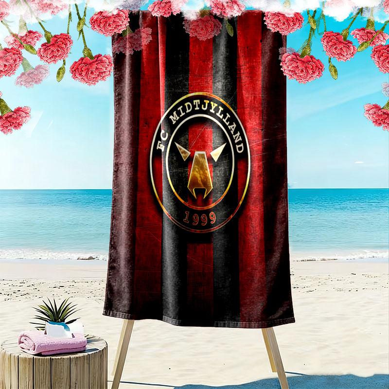 FC Midtjylland1 Print Beach Towel, Large Soft Quick Dry Towel for Beach Camping Swimming