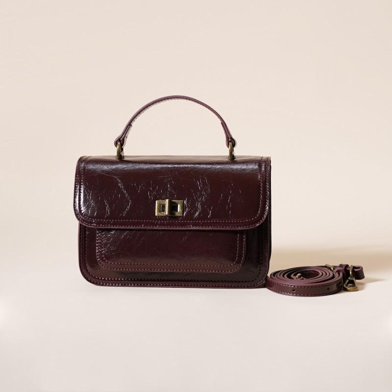 Borsa Quadrata Piccola in Vacchetta Retrò 2025 Nuova Vera Pelle Donna Alta Qualità Monospalla a Tracolla