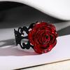 1pc Gothic Red Rose Adjustable Opening Ring Wizardry Gothic Style Jewelry