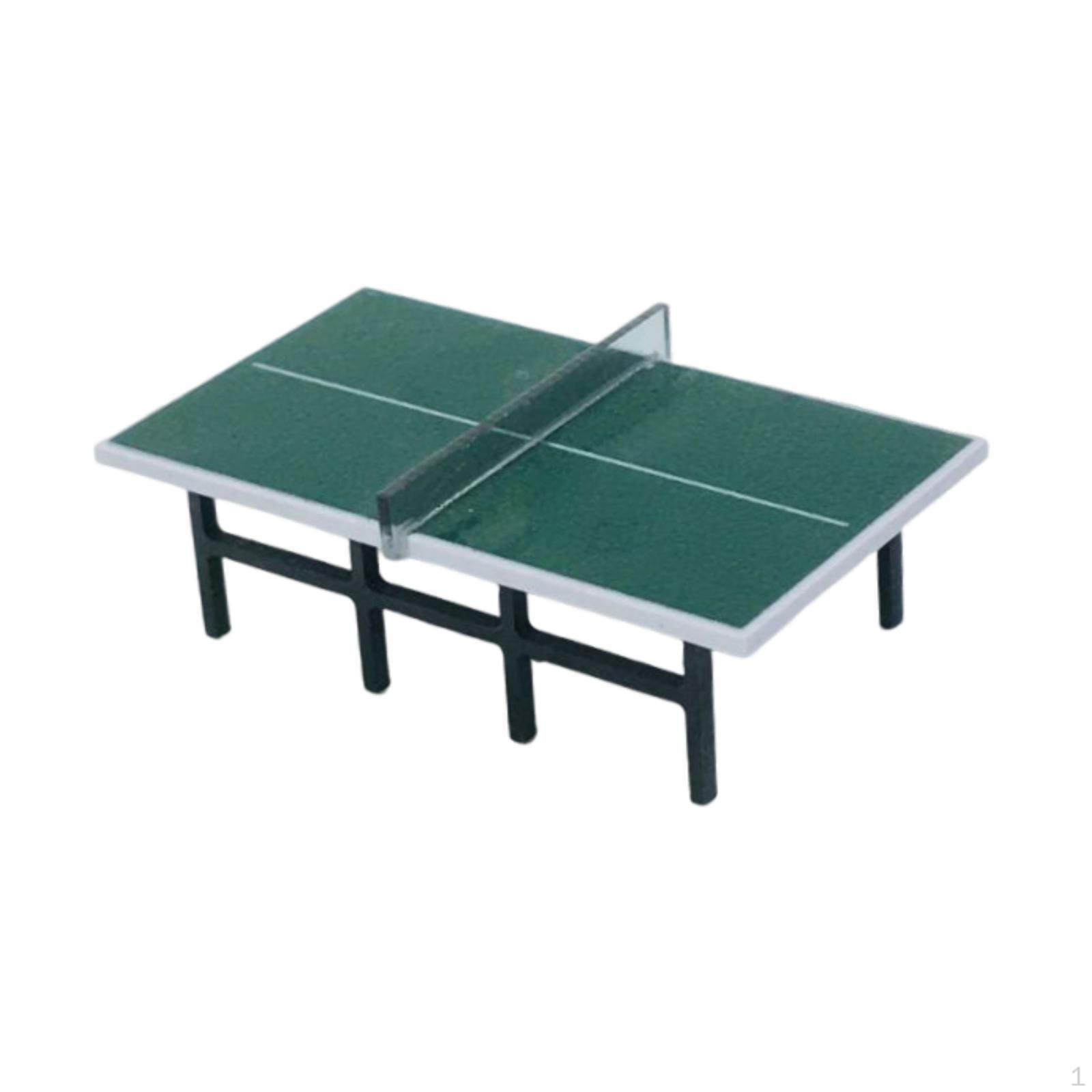 

1/87 Scale Mini Table Tennis Dollhouse Furniture Doll House Decoration for Window Display зелёный