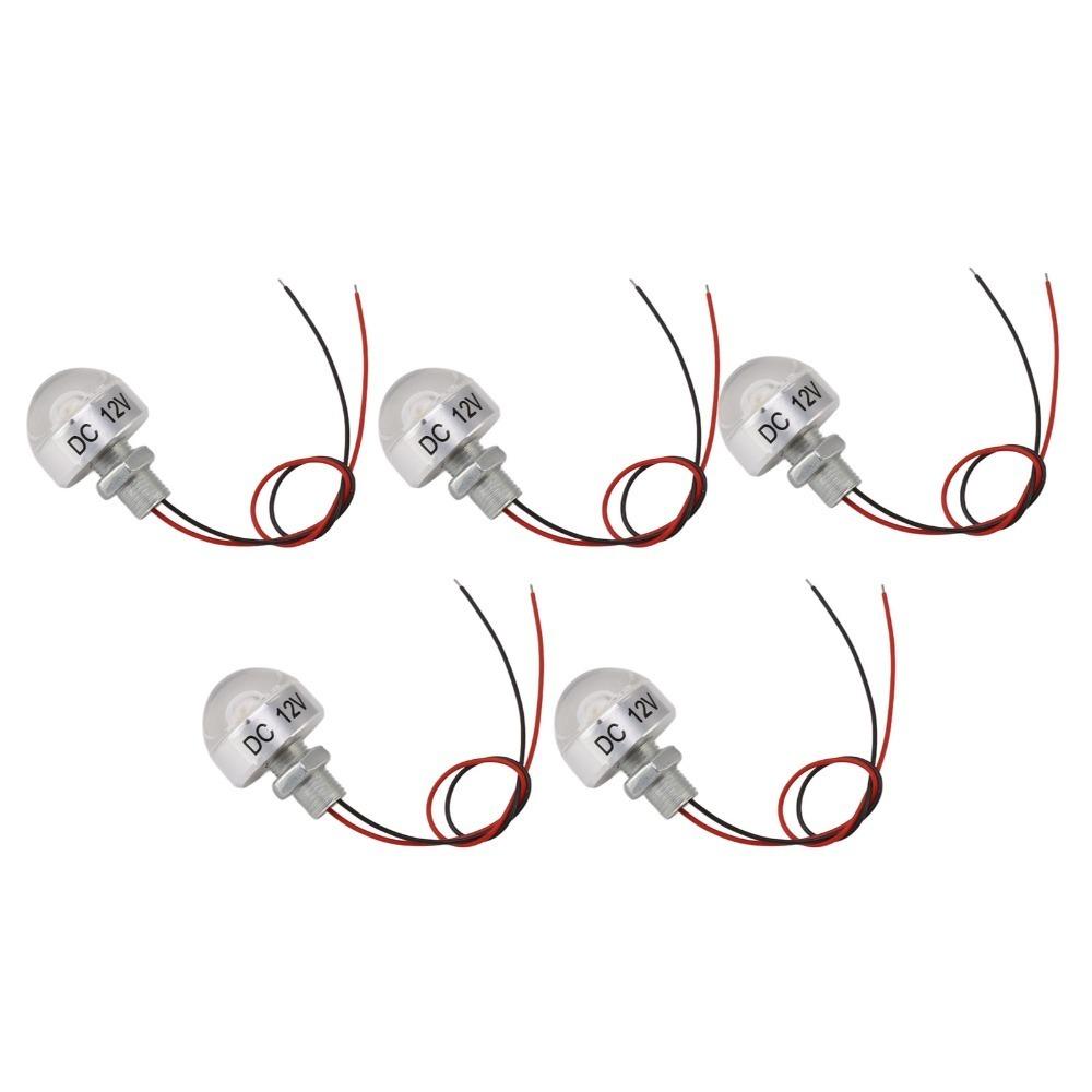 

5 Pack DC 12V LED In Ground Well Light 1W Mini Embedded Spotlight LED Deck Lamp Driveway