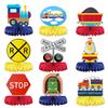 Kids Birthday Train Theme Honeycomb Ball Prop For Party Venue Table Decoration
