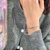 Jewelry natural stone bracelet S925 silver, inlaid with translucent multi-color crystals, bracelet, fashionable and simple for women