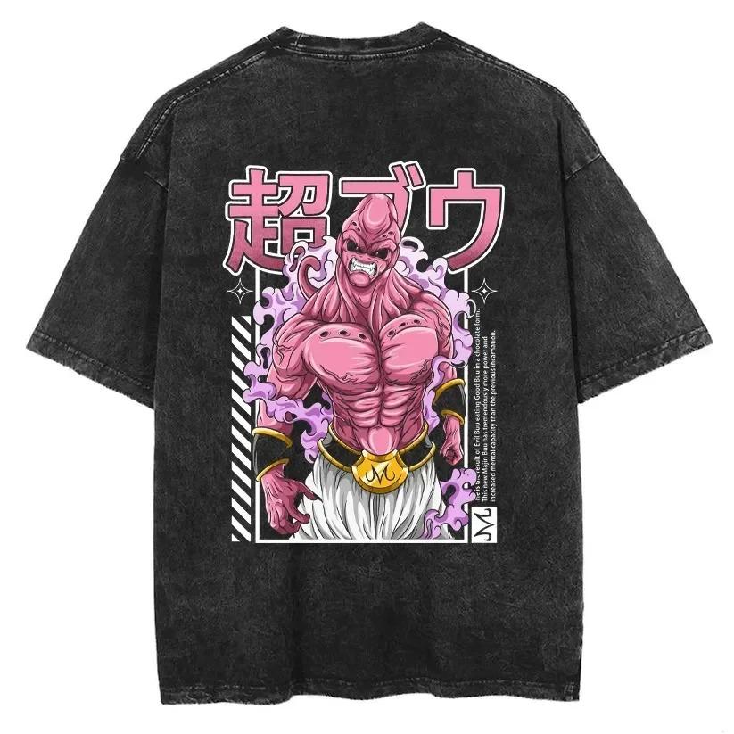 

Аніме Dragon Ball Косплей Прана сорочка Бавовняна коротким рукавом Вільна велика Повсякденна Спортивна для фітнесу Чоловіча одяг Harajuku L